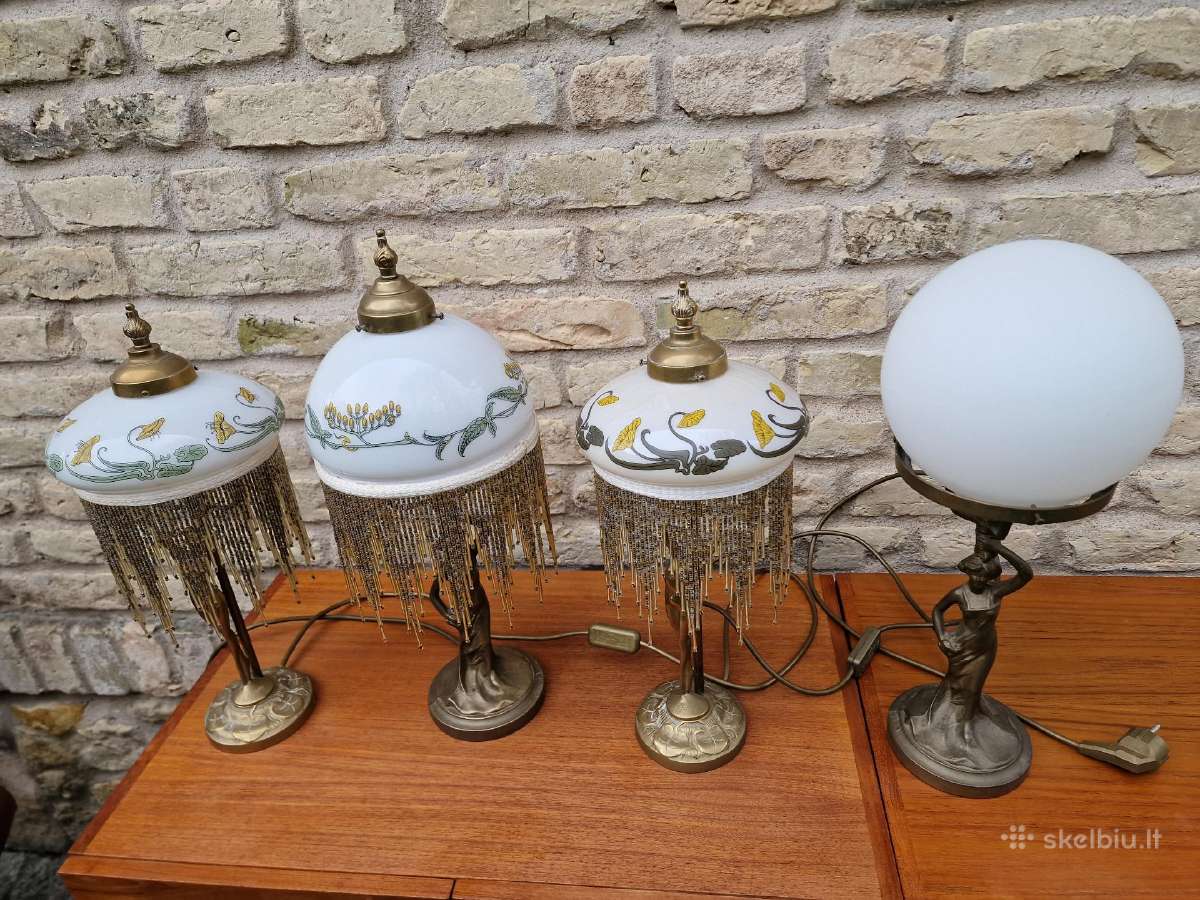 Vintažinės Art Nouveau Jugend st. stalinės lempos - nuotraukos Nr. 24