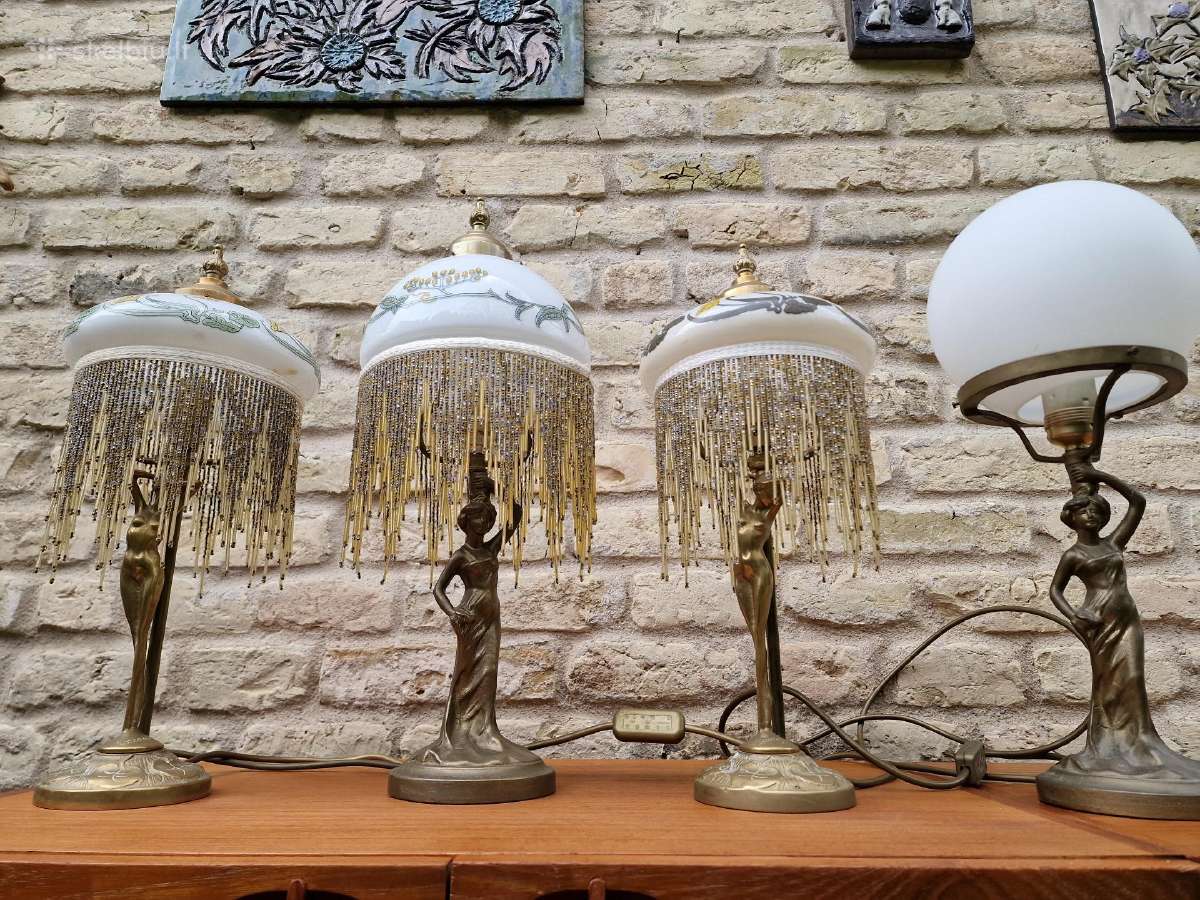Vintažinės Art Nouveau Jugend st. stalinės lempos - nuotraukos Nr. 28