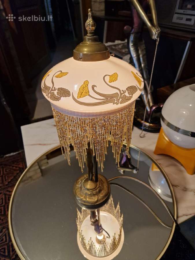 Vintažinės Art Nouveau Jugend st. stalinės lempos - nuotraukos Nr. 29