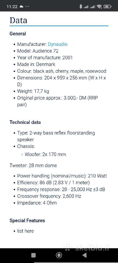 Dynaudio Audience 72 koloneles - nuotraukos Nr. 6