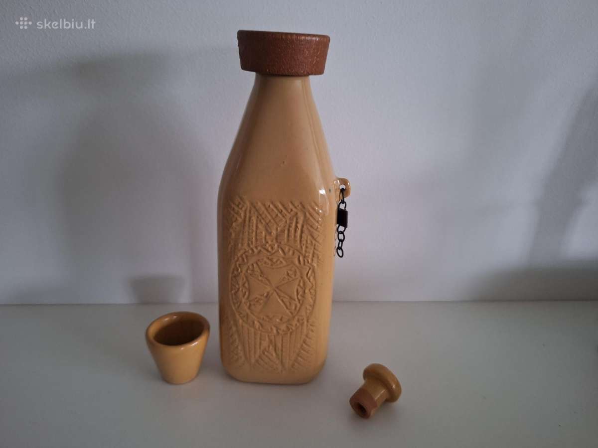 Molinis butelis vintažinis su stikliuku - nuotraukos Nr. 3