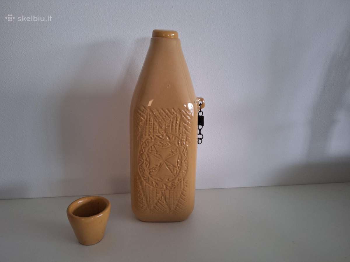 Molinis butelis vintažinis su stikliuku - nuotraukos Nr. 4