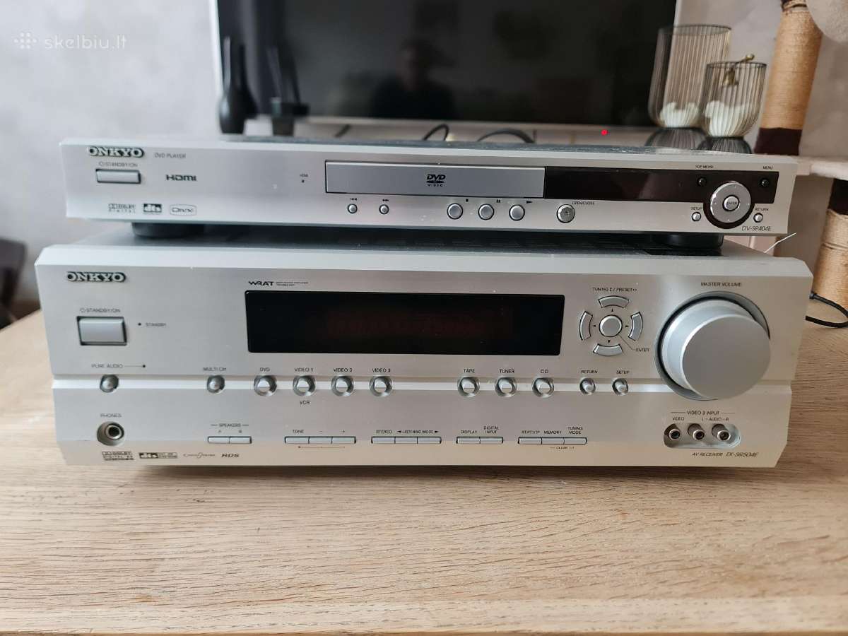 Bose namų kinas + Onkyo stiprintuvas + Dvd