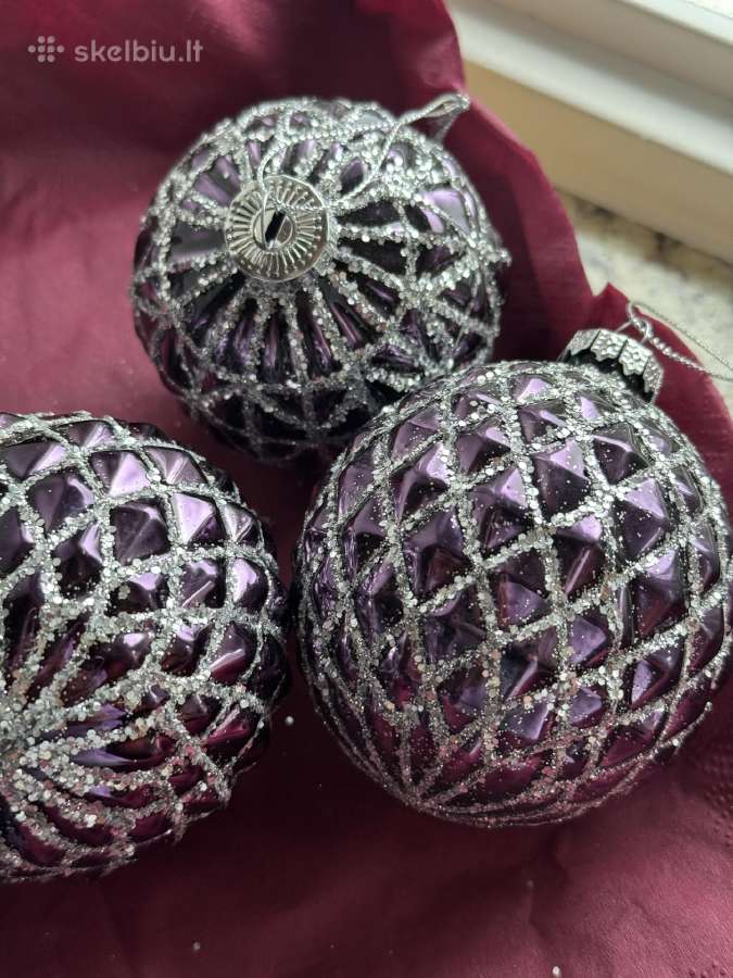 Kalėdiniai žaisliukai su blizgučiais 5 vnt. - nuotraukos Nr. 13