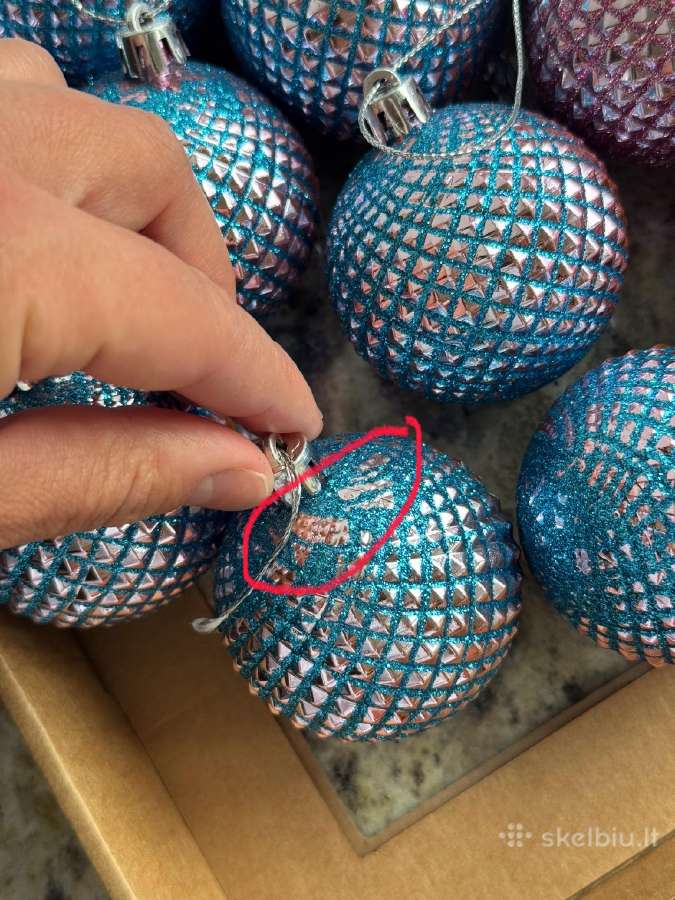 2 spalvų kalėdiniai žaisliukai 16 vnt. - nuotraukos Nr. 8