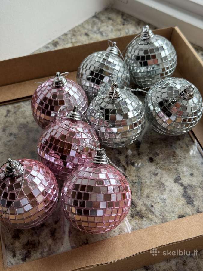 Disco stiliaus kalėdiniai žaisliukai 8 vnt. - nuotraukos Nr. 3