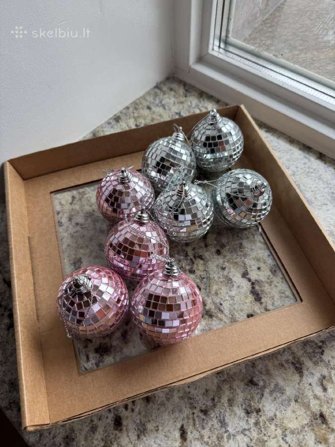 Disco stiliaus kalėdiniai žaisliukai 8 vnt. - nuotraukos Nr. 4
