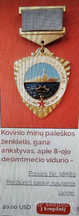 Kovinių minų pajieškos ženklas. - nuotraukos Nr. 5