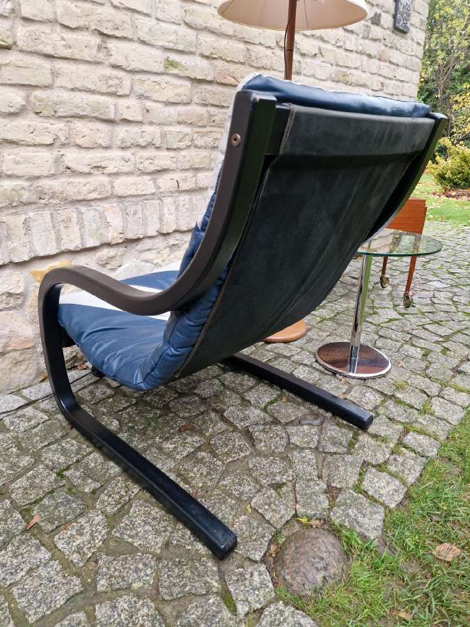 Vintažinis mid century odinis fotelis/šezlongas - nuotraukos Nr. 10