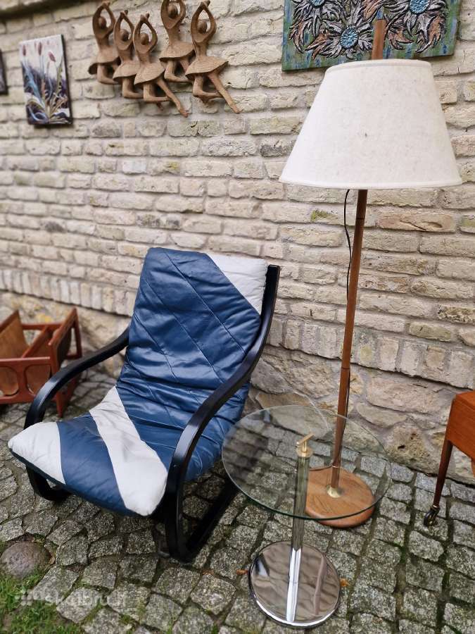 Vintažinis mid century odinis fotelis/šezlongas - nuotraukos Nr. 23
