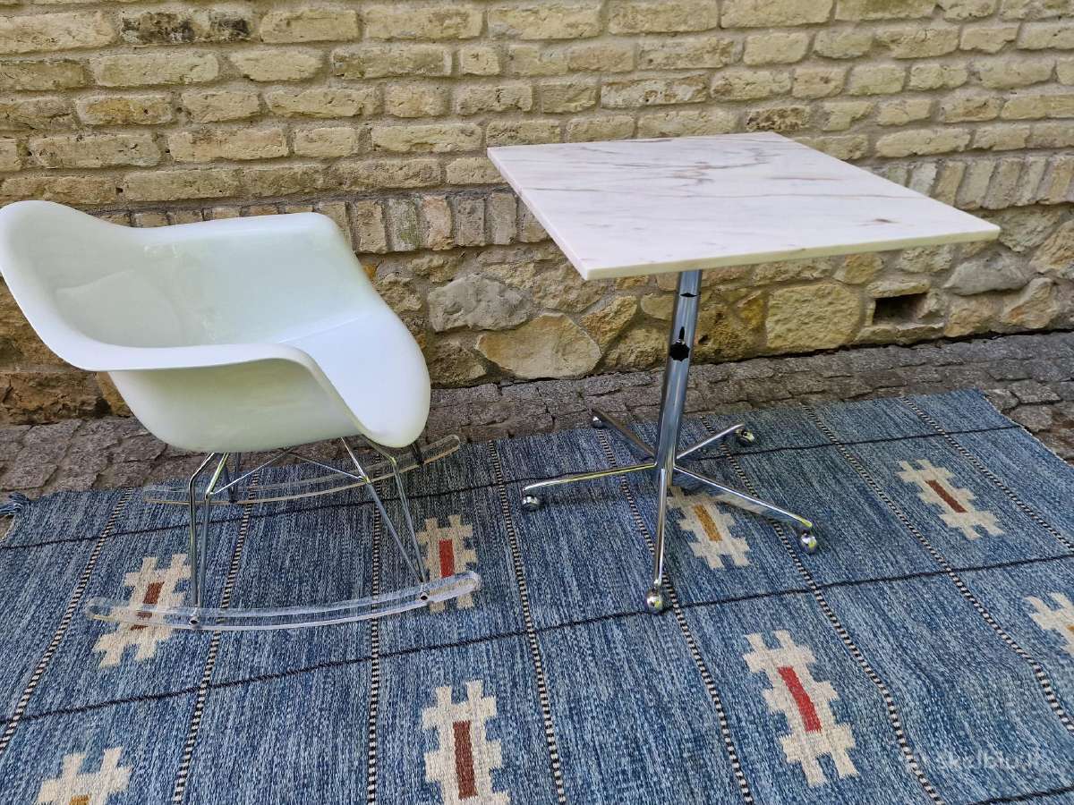 Vintažinis mid century marmurinis kavos staliukas - nuotraukos Nr. 9