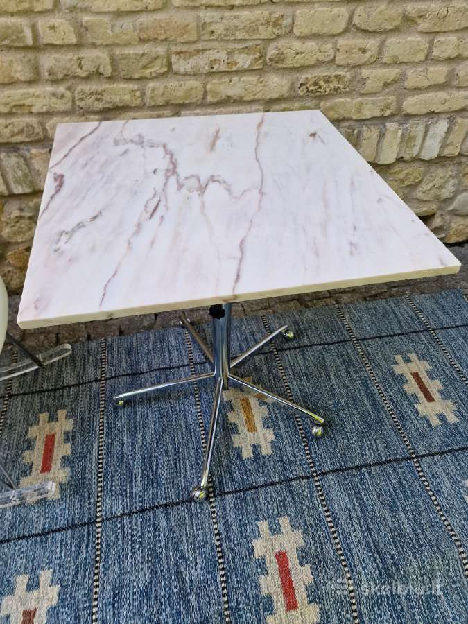 Vintažinis mid century marmurinis kavos staliukas - nuotraukos Nr. 14