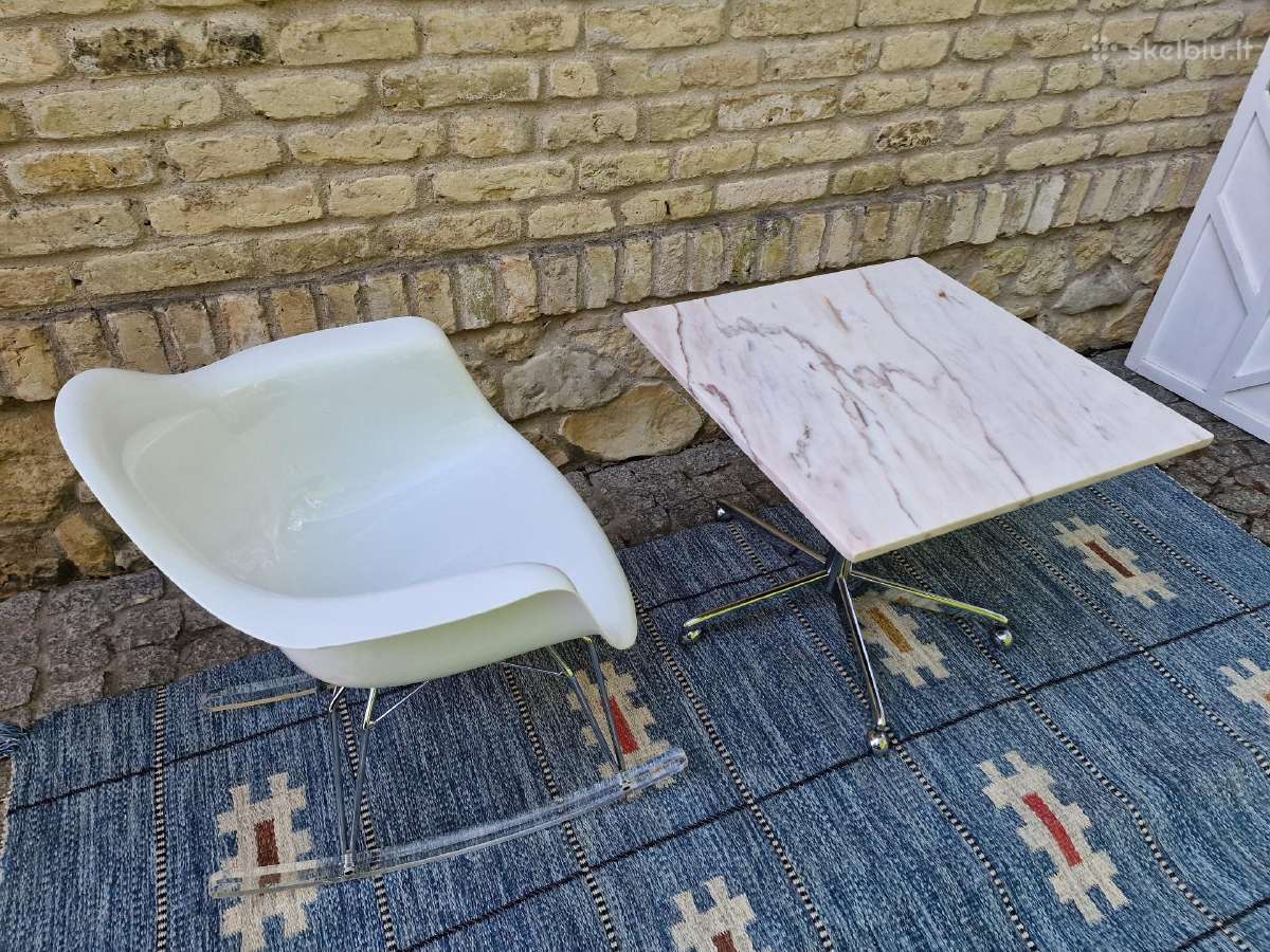 Vintažinis mid century marmurinis kavos staliukas - nuotraukos Nr. 21