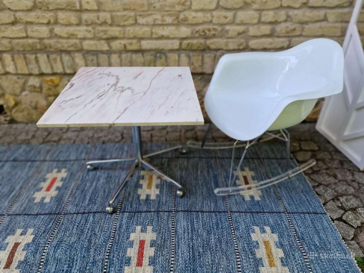 Vintažinis mid century marmurinis kavos staliukas - nuotraukos Nr. 23