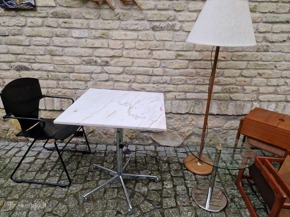 Vintažinis mid century marmurinis kavos staliukas - nuotraukos Nr. 2