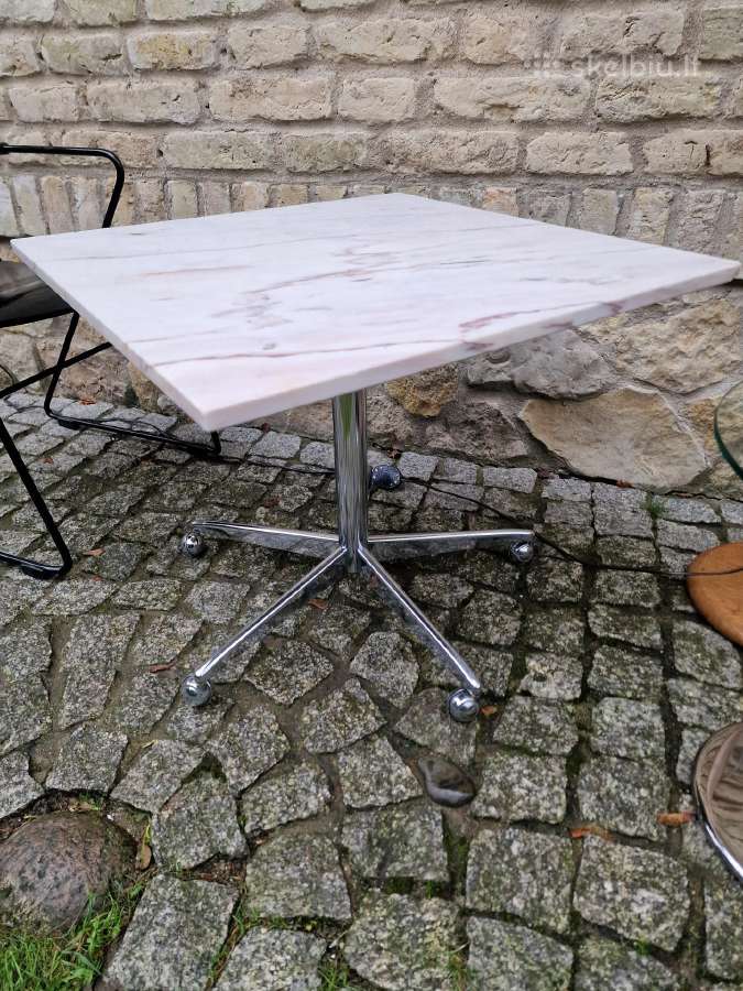Vintažinis mid century marmurinis kavos staliukas - nuotraukos Nr. 20