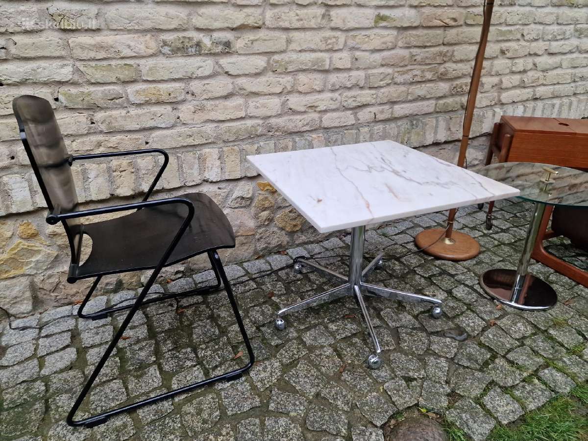 Vintažinis mid century marmurinis kavos staliukas - nuotraukos Nr. 37