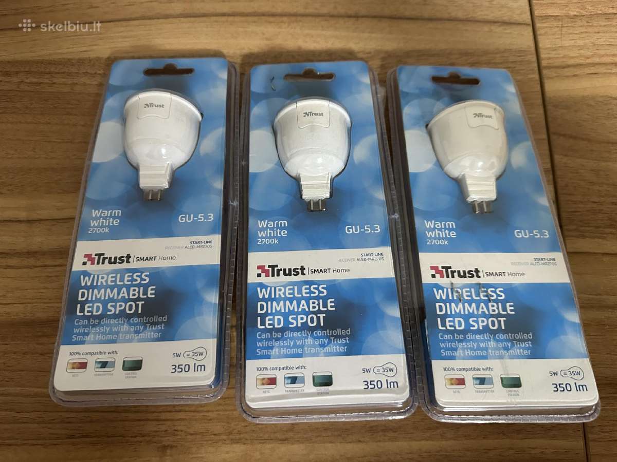 Išmanios Trust wireless smart home lemputės.