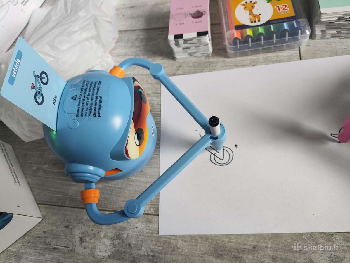 Mokomasis Piešimo robotas su muzika ir kortelėmis - nuotraukos Nr. 2