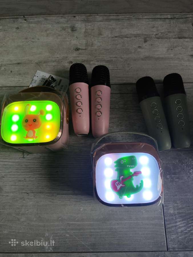 Vaikiška karaoke kolonėle Bluetooth +2 mikrofonai - nuotraukos Nr. 4