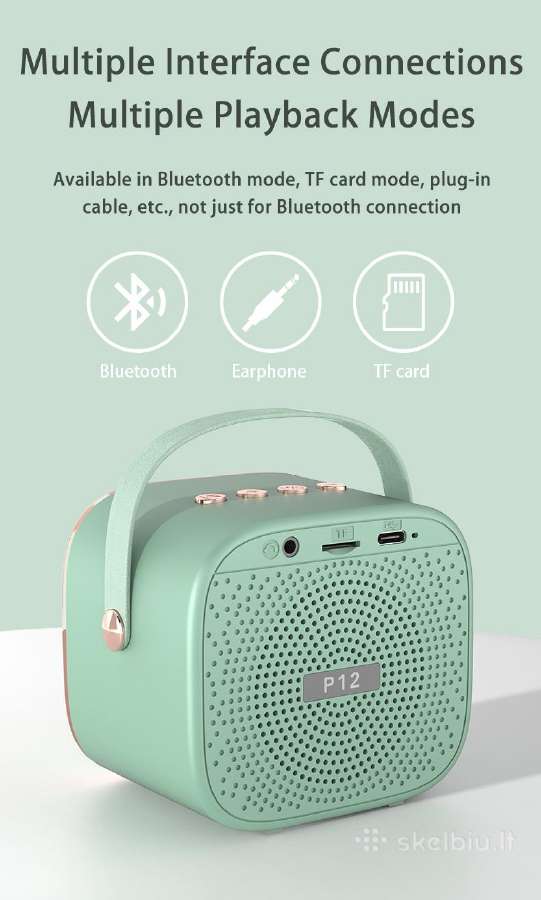 Vaikiška karaoke kolonėle Bluetooth +2 mikrofonai - nuotraukos Nr. 18