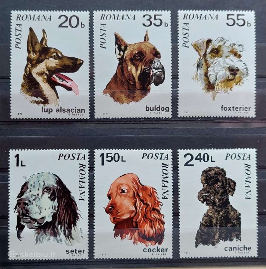 Rumunija 1971 šunis, švarus, Michel 2908-2913