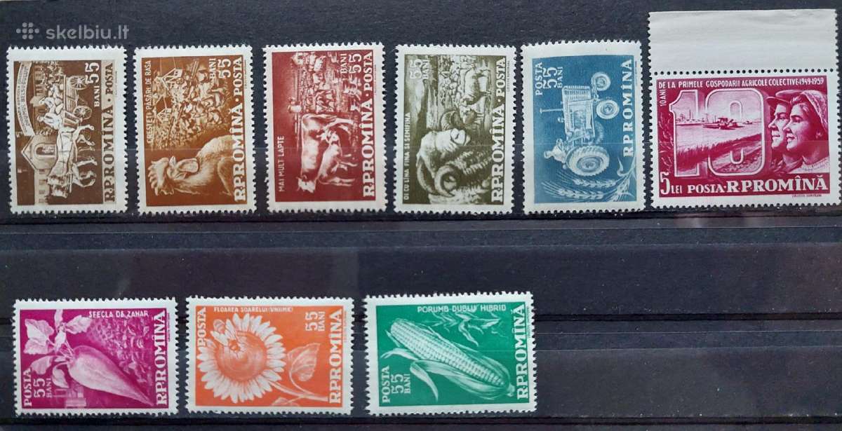 Rumunija 1959 žemes ūkis, švarus, Michel 1771-1779