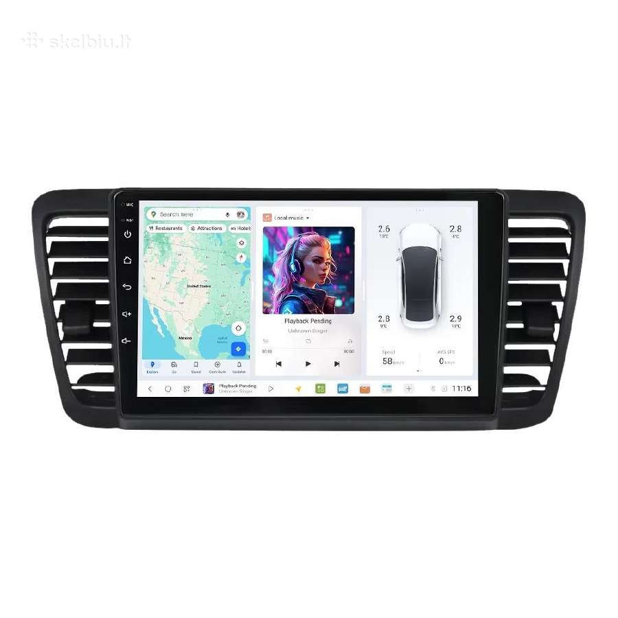 Subaru Outback 2003-2018 android multimedija - nuotraukos Nr. 3