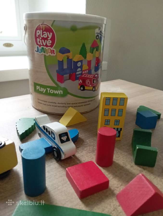 Medinių kaladėlių žaidimas "Play Town" - nuotraukos Nr. 3