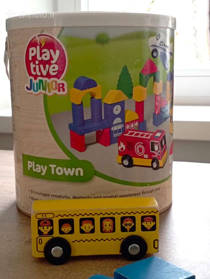 Medinių kaladėlių žaidimas "Play Town" - nuotraukos Nr. 4