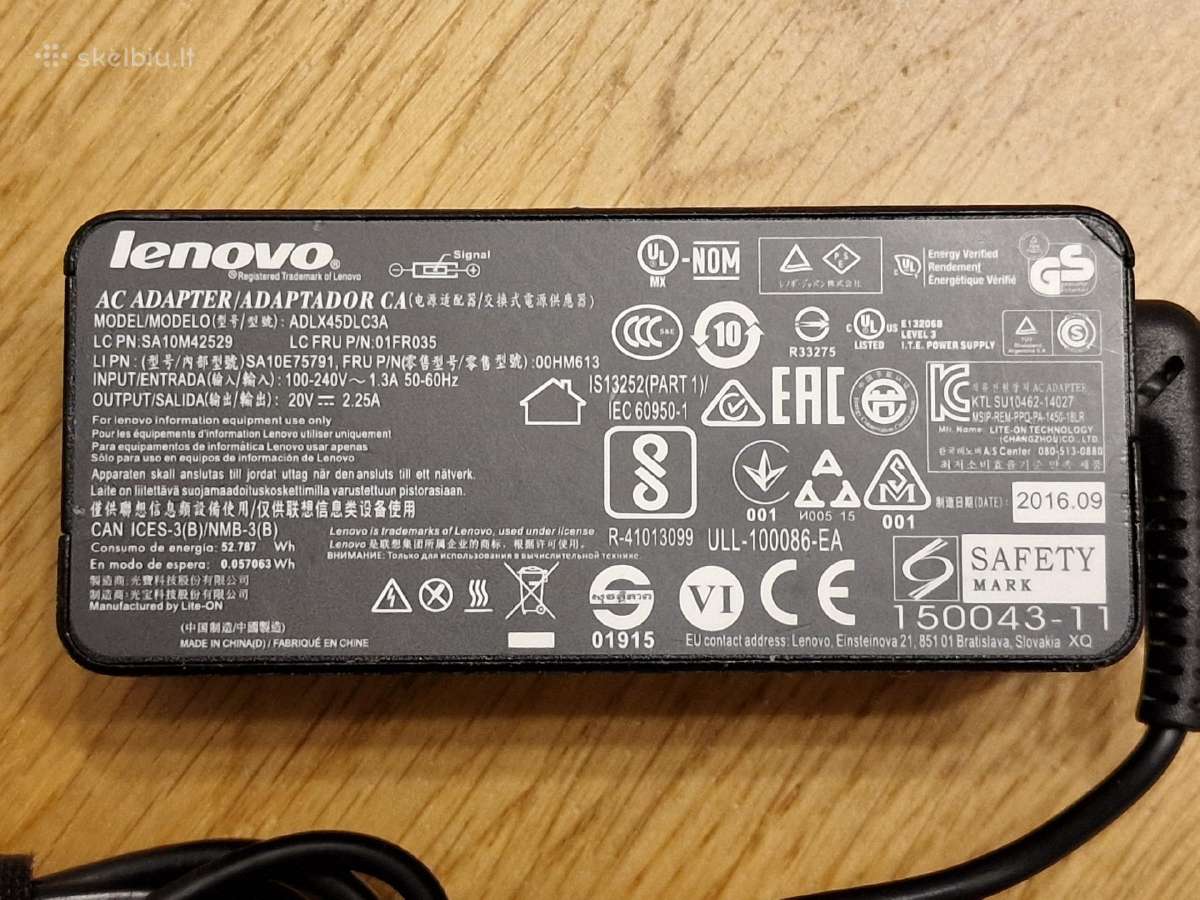 Lenovo 45w įkroviklis - nuotraukos Nr. 3