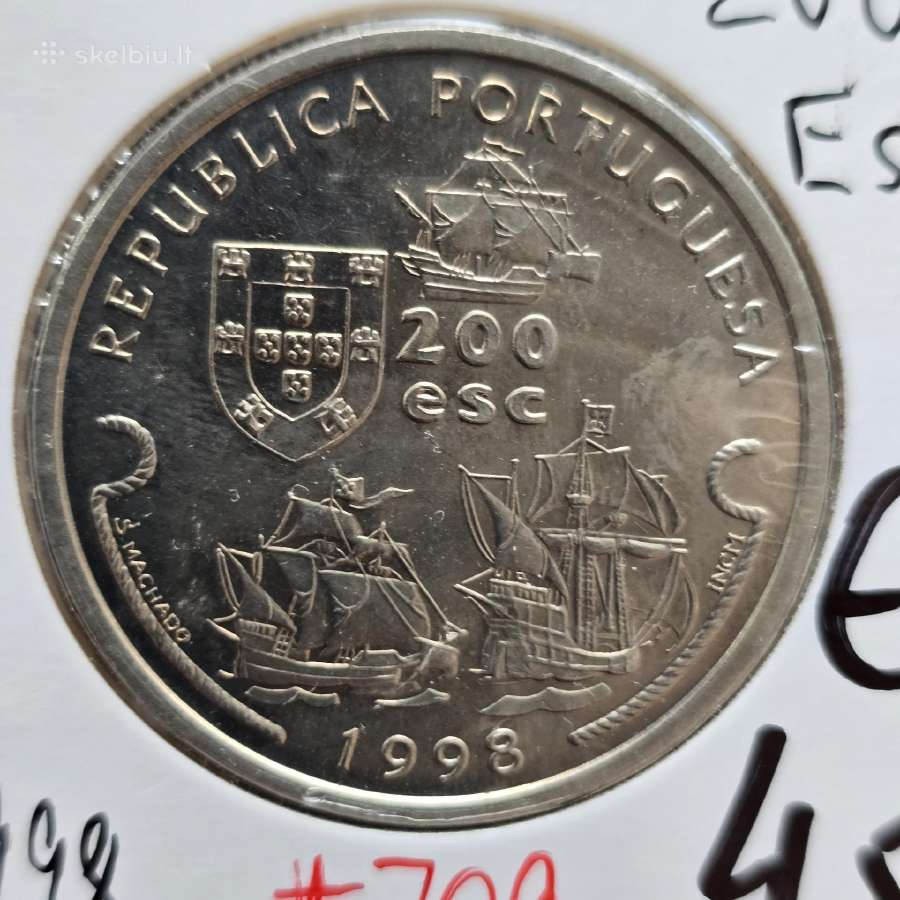 Portugalija 1998 200 escudos Cu-ni Vasco da Gama - nuotraukos Nr. 2
