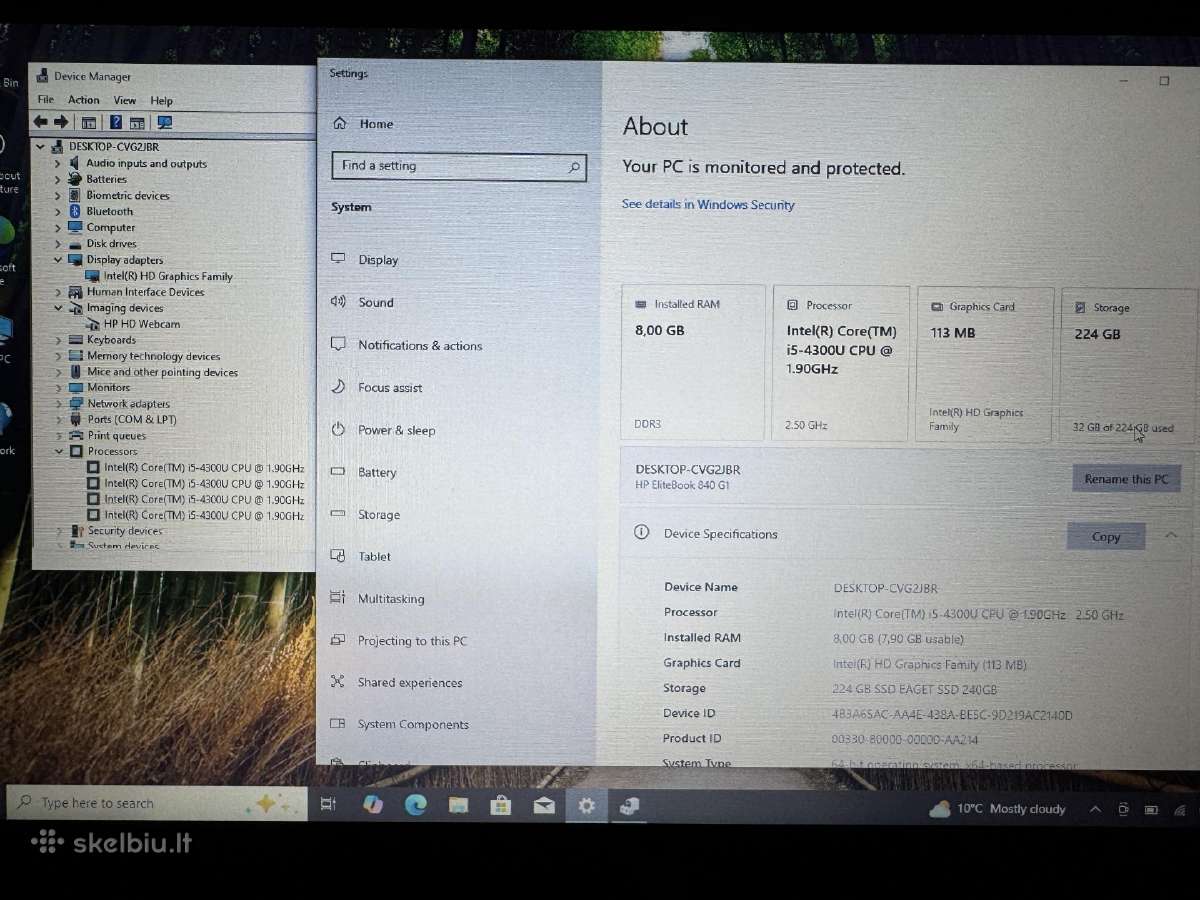 Hp Elitebook 840 lieciamu ekranu - nuotraukos Nr. 5