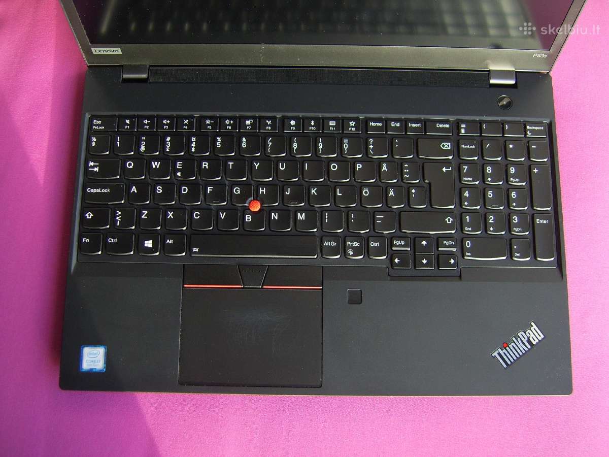 Lenovo P53s, i7,24ram,512nvme,nvidia P520,4k - nuotraukos Nr. 2