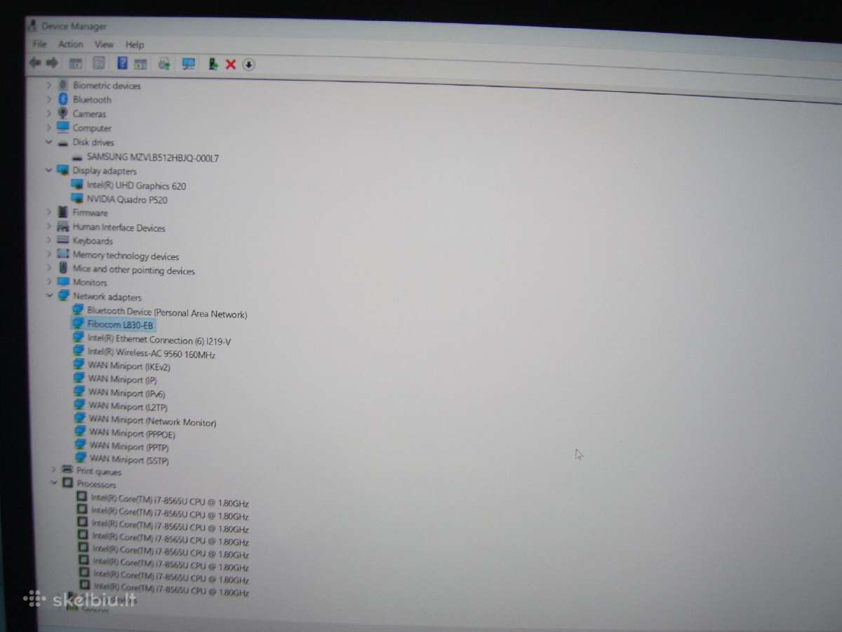 Lenovo P53s, i7,24ram,512nvme,nvidia P520,4k - nuotraukos Nr. 6
