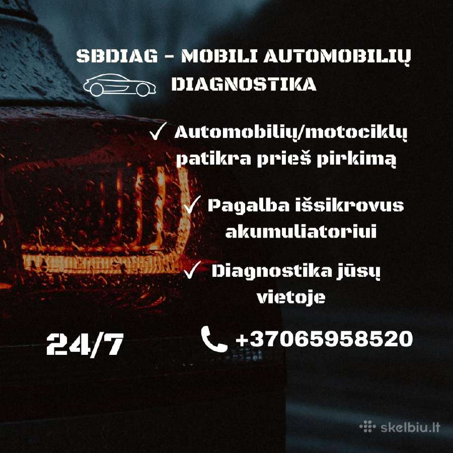 Automobilių bei motociklų apžiūra prieš pirkimą!