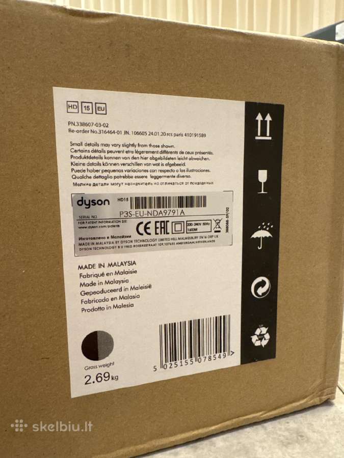 Dyson Supersonic Hd15 plaukų džiovintuvas - nuotraukos Nr. 8