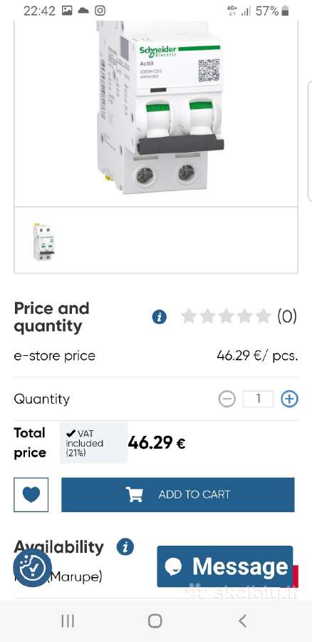 Schneider Electric grandinės pertraukiklis - nuotraukos Nr. 8