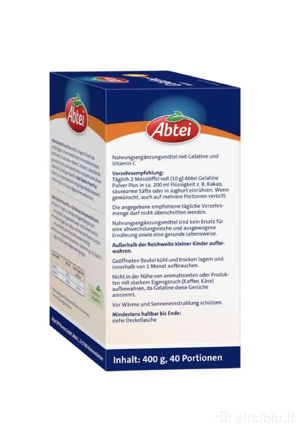 Abtei Gelatine + Vit C maisto papildas su želatina - nuotraukos Nr. 3