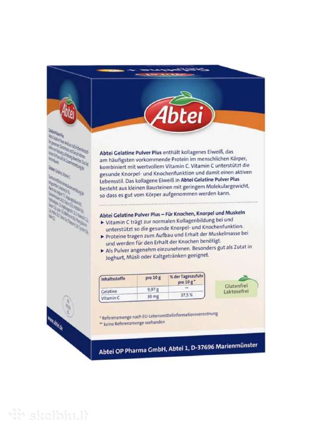Abtei Gelatine + Vit C maisto papildas su želatina - nuotraukos Nr. 2