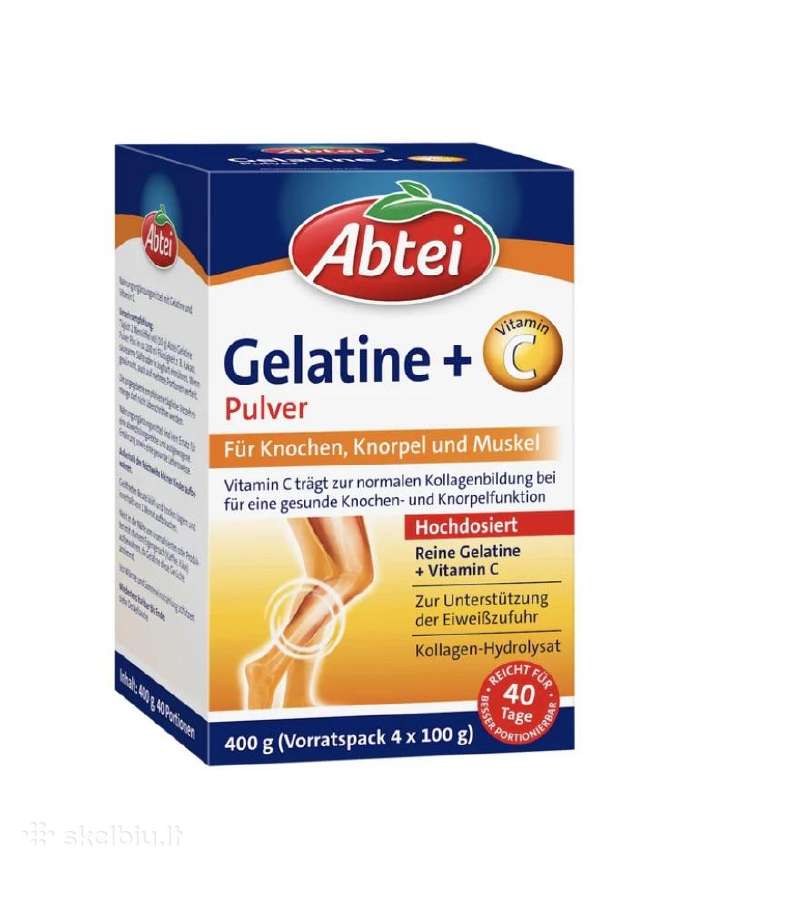 Abtei Gelatine + Vit C maisto papildas su želatina