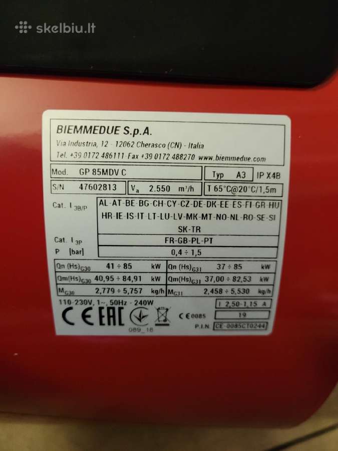 Dujinis sildytuvas raketa 85kw italiskas - nuotraukos Nr. 4
