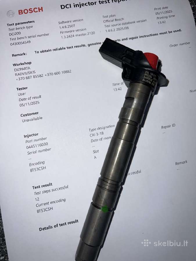 0445116030 03l130277 2.0 Tdi Purkstukai - nuotraukos Nr. 3
