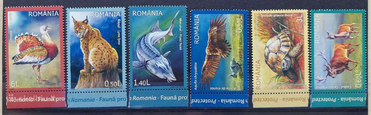 Rumunija 2009 fauna, švarus, Michel 6379-6384