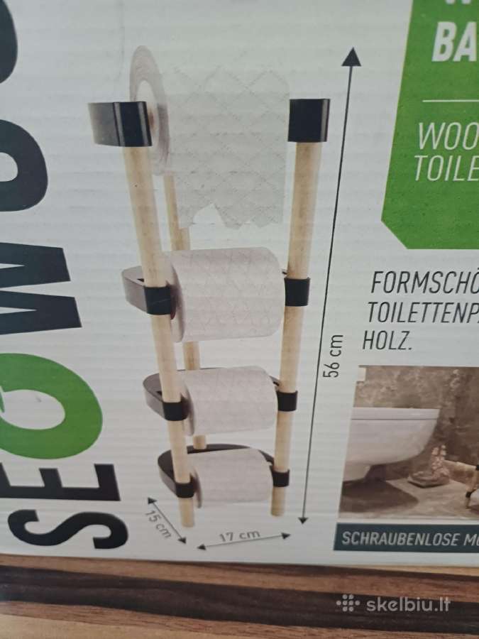WC tuoleto popieriaus laikiklis stovas lentyna - nuotraukos Nr. 2