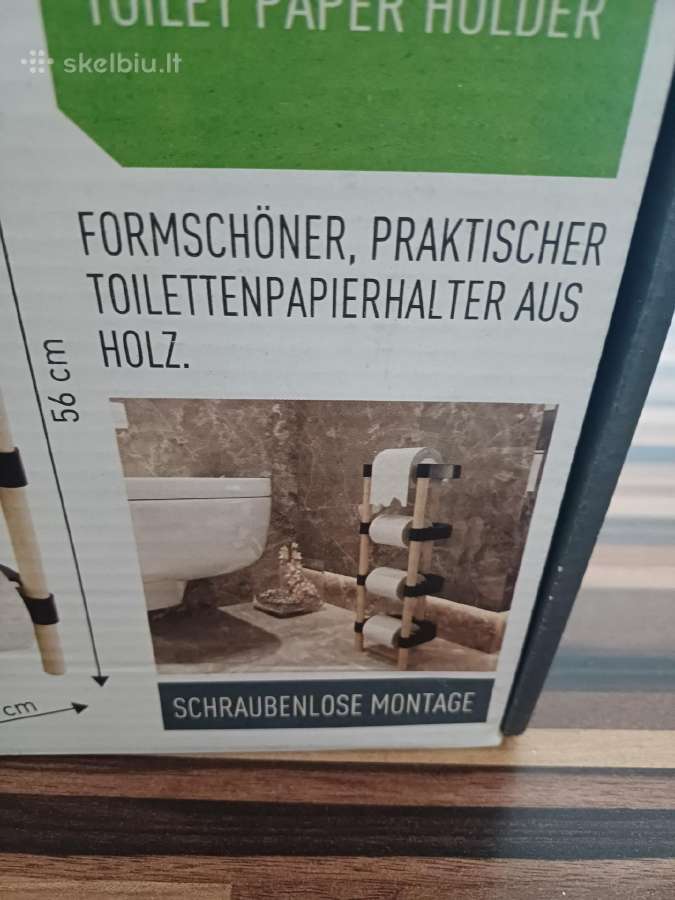 WC tuoleto popieriaus laikiklis stovas lentyna - nuotraukos Nr. 3
