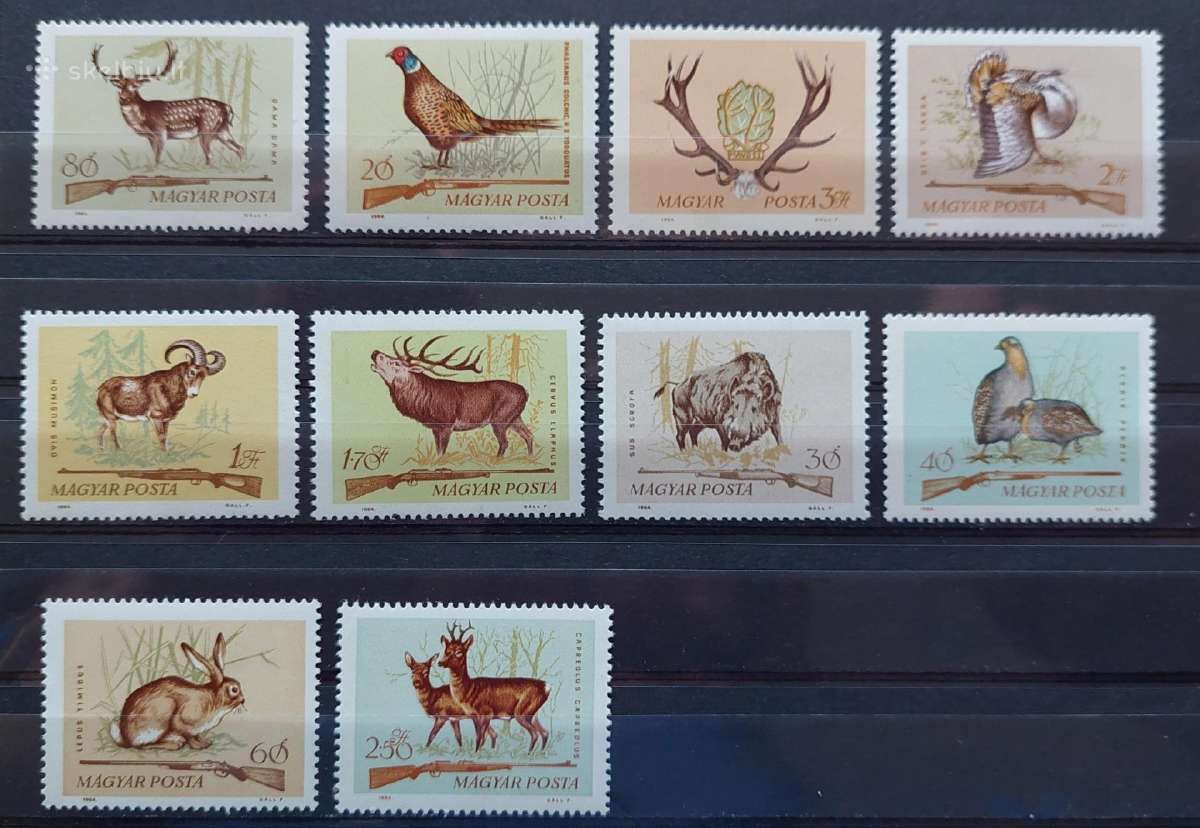 Vengrija 1964 medžiokle, švarus, Michel 2079a-2088