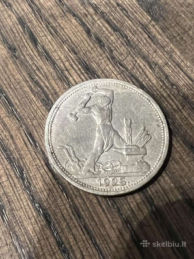 Puse rublio 1925 metai paltyna