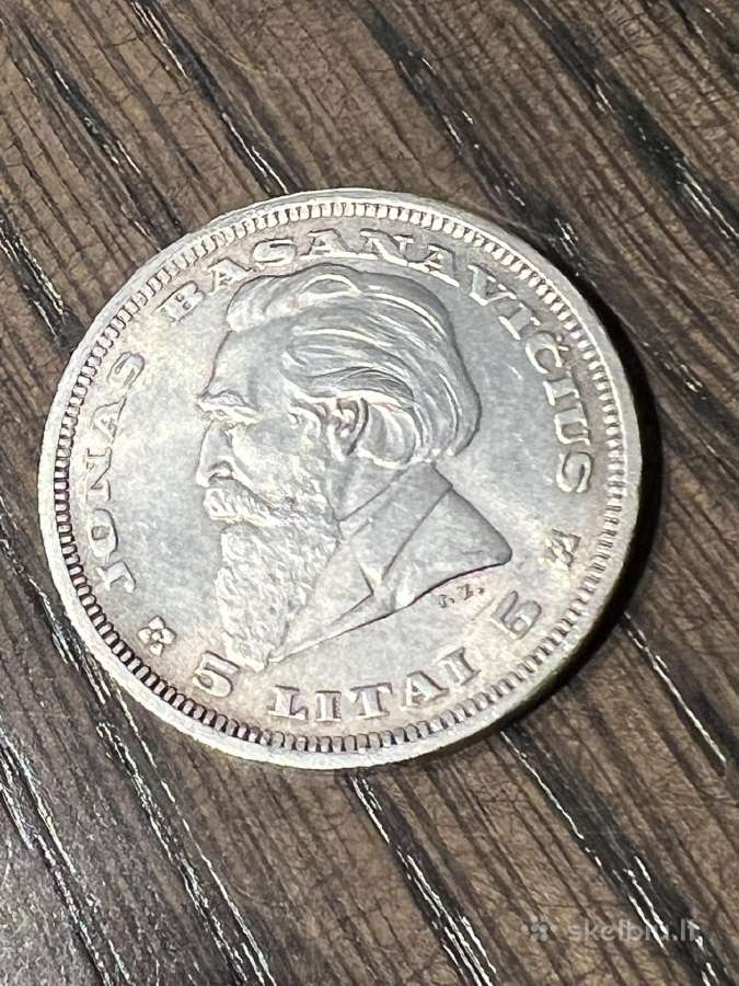 5 litai Basanavičius 1936 Unc