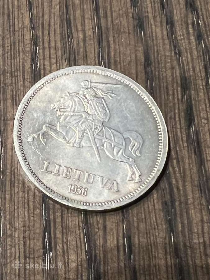 5 litai Basanavičius 1936 Unc - nuotraukos Nr. 2
